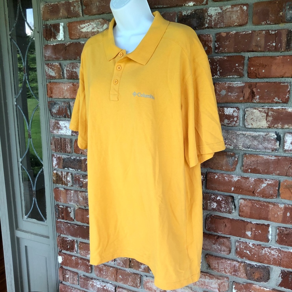 Columbia short sleeve gold polo size XL